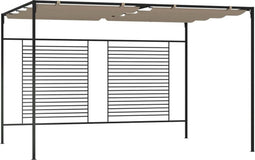 Prieel met uittrekbaar dak 180 g/m² 3x4x2,3 m taupe