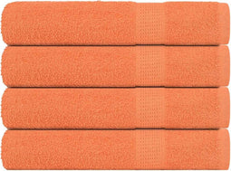 vidaXL - Saunahanddoeken - 4 - st - 80x200 - cm - 360 - g/m² - 100% - katoen - oranje