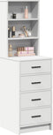 vidaXL - Highboard - Wit - 40x41x135 - cm - Gelaagd - Hout