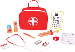 Tooky Toy Little Doctor Houten Speelset Rood 11-delig