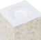 Kaarshouder Beige Parelmoer Hout MDF 10,5 x 10,5 x 16 cm