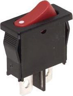 VERMOGEN ROCKERSCHAKELAAR 6A-250V SPST ON-OFF - RODE AFDEKKAP (R907)