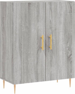 vidaXL - Dressoir - 69,5x34x90 - cm - bewerkt - hout - grijs - sonoma - eikenkleurig