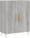 vidaXL - Dressoir - 69,5x34x90 - cm - bewerkt - hout - grijs - sonoma - eikenkleurig