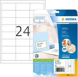 Herma 5053 - SuperPrint etiketten - 66x33,8mm - 600 vel/pak