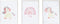 Bladen Crochetts 30 x 42 x 1 cm Regenboog Eenhoorn 3 Onderdelen
