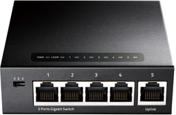 Cudy GS105 - 5-poorts Gigabit Ethernet switch - Metalen behuizing - 88x52,5x24 mm