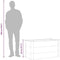 vidaXL - Plantenbak - verhoogd - 100x50x54 cm - HKC - grijs
