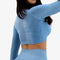 Forza Naadloze Crop Top - Korte Top - Ademend - Ocean Blue