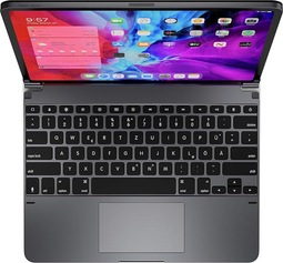 BRYDGE 12.9 Pro+, hoogwaardig bluetooth-toetsenbord van aluminium met trackpad, Duitse QWERTZ-lay-out voor iPad Pro 12.9 (2018 & 2020), inclusief