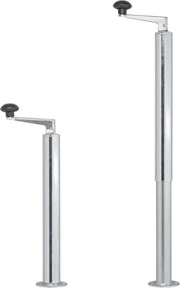 ProPlus Steunpoot - Parkeersteun - Verstelbare Uitdraaisteun - 40 x 65 cm - Stelpoot - Caravan - Gegalvaniseerd - 300 kg Draagvermogen - Ø 48 mm Buisdiameter