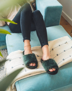 Emerald spa slippers