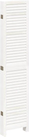 vidaXL - Kamerscherm - met - 6 - panelen - massief - paulowniahout - wit
