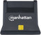 Manhattan 102025 - USB-Smartcard/SIM Chipkaartlezer - Veilige gegevensoverdracht - Zwart