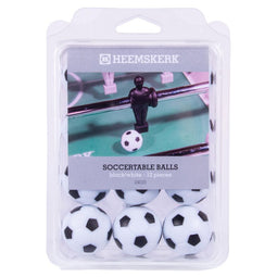 Heemskerk Profiel Tafelvoetbalballen met voetbal design - Zwart/Wit - per 12 stuks