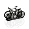 Servethouder Versa Zwart Metaal Keramisch Staal Ijzer 4,5 x 9,5 x 16,5 cm Fiets