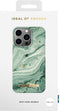 iDeal of Sweden iPhone 13 Pro - Backcover - Glanzende coating - Groen Mint Swirl Marble