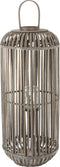 J-Line lantaarn Cylinder - hout - grijs - large