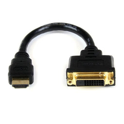 Startech.com HDDVIMF8IN - HDMI naar DVI-D Verloopkabel - 20 cm - Zwart