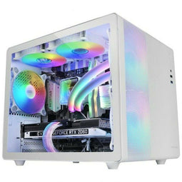 Mars Gaming MC400W - ATX Semi-toren doos - MicroATX - Gehard glas - Wit Zwart