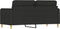 vidaXL - Tweezitsbank - 140 - cm - stof - zwart