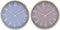 Muurklok DKD Home Decor Blauw Kastanjebruin Aluminium Modern 30 x 4 x 30 cm (2 Stuks)