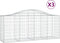 vidaXL - Schanskorven - 3 - st - gewelfd - 200x50x80/100 - cm - gegalvaniseerd - ijzer