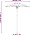 vidaXL - Donkergrijze - Tuinparasol - 180x230 - cm - in - Bamboe