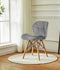 Fluwelen eetkamerstoelen grijs - Set van 4