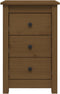 vidaXL - Nachtkastje - 40x35x61,5 - cm - massief - grenenhout - honingbruin