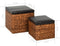vidaXL - Poefset - zeegras - bruin - 2-delig