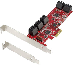 Renkforce RF-2748532 - SATA-controller PCIe x4 - 10 poorten SATA III max. 6 Gbit/s - Low-Profile slotplaat