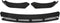 Universele zwarte bumperlip spoiler van ABS - 3 stuks