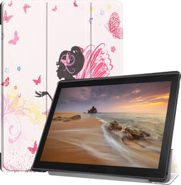 3-Vouw sleepcover hoes - Geschikt voor Lenovo Tab E10 - Fee