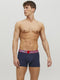 JACK&JONES ADDITIONALS JACCRAZY - Boxershorts 3-pack - Zwart Donkergrijs Helder Blauw (3-pack)
