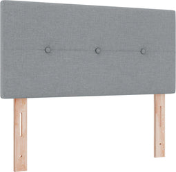 vidaXL - Hoofdbord - met - Knopen - Lichtgrijs - 80 - cm - Stof