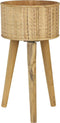 Light & Living Canya Bloempot op voet - Hout naturel - Ø30.5x60cm