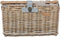 Basil Denton L - Fietsmand - Luxe rotan met deksel - Grijs