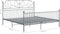 vidaXL - Bedframe - metaal - grijs - 200x200 - cm