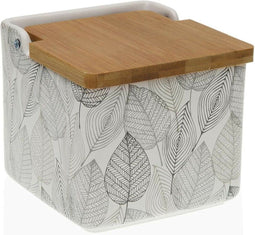 Zoutvaatje met deksel Versa Gardee Lakens 12,2 x 11,5 x 12,2 cm Keramisch