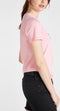ESSENTIAL SLIM TEE - Katoen - Retro logo - La Pink