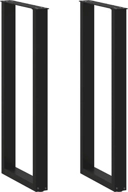vidaXL - Salontafelpoten - 2 - st - U-vormig - 40x(110-111) - cm - staal - zwart