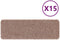 vidaXL - Trapmatten - met - latex - rug - Lichtbruin - 25x60 - cm
