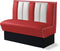 Bel Air Dinerbank Single Booth HW-120 Rood