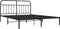 vidaXL - Bedframe - met - hoofdbord - metaal - zwart - 180x200 - cm