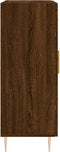 vidaXL - Dressoir - 69,5x34x90 - cm - bewerkt - hout - bruin - eikenkleur