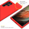 Accezz Samsung Galaxy S22 Ultra - Liquid Silicone Backcover - Schokabsorberend - Rood