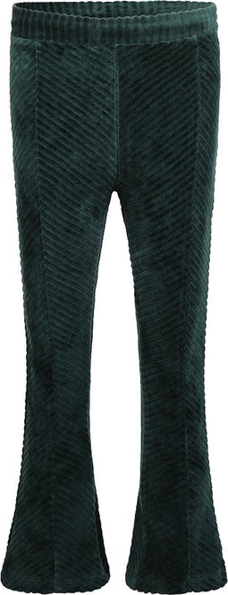 Koko Noko Q-girls - Flared broek - Velours - Donkergroen - Maat 128