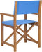 vidaXL - Regisseursstoel - massief - teakhout - blauw