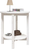 vidaXL - Salontafel - Ø - 55x60 - cm - massief - grenenhout - wit